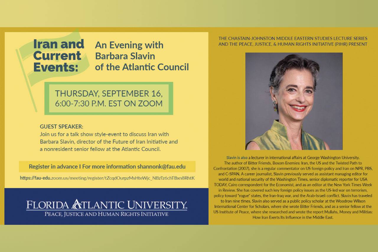 Iran and Current Events: An Evening with Barbara Slavin