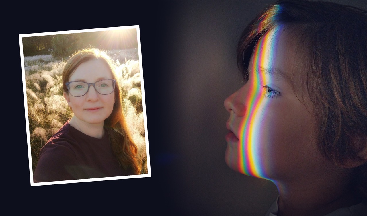 Image: (left) Amy Broderick; (right) detail from award-winning photograph Prism