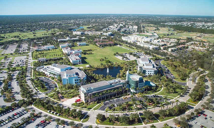 Aerial view of Max Planck and Scripps on the Jupiter campus